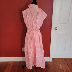 Vintage 1950 Pink and White Gingham Dress